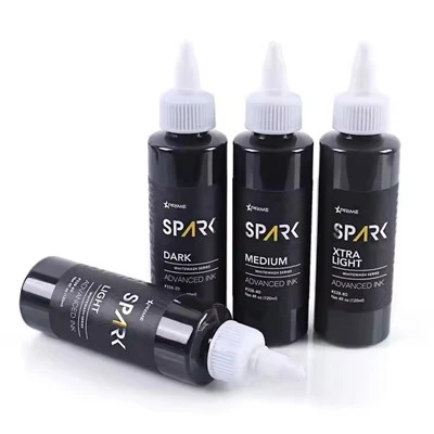 Farkle Factory Custom 4oz 120ml White Wash Wash Amazing Paint Paint Body Body Triple Black Ink Butterfly Tattoo