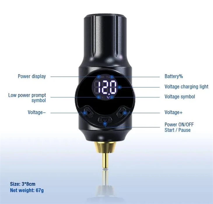 RCA MINI الوشم بطارية لاسلكية إمدادات الطاقة الوشم