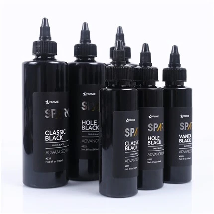 مجموعة حبر الوشم الثلاثي الأسود 8OZ Hole Black Black Ink Series Spark Tattoo Ink Tattoo Ink